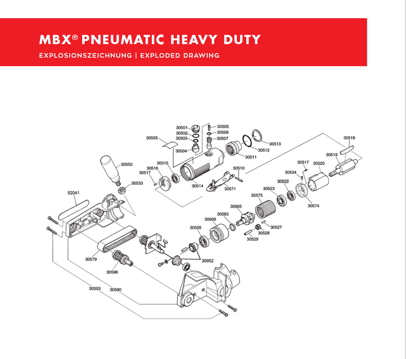 MBX® pneumatic heavy duty- repair set  (30952) (equal to 30951)