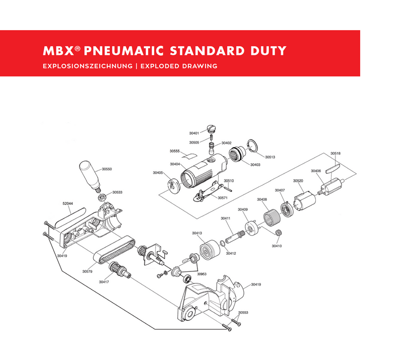 MBX® pneumatic heavy duty- Toothed belt drive (30417)